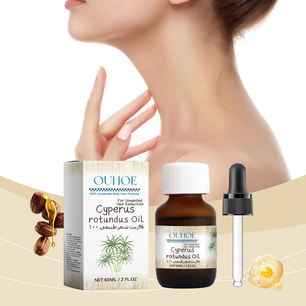Cyperus Rotundus Hair Removal Oil, Gentle Botanical Oil for Painless Depilation, Moisturizing & Nourishing, Silky Smooth Skin Oasis Select