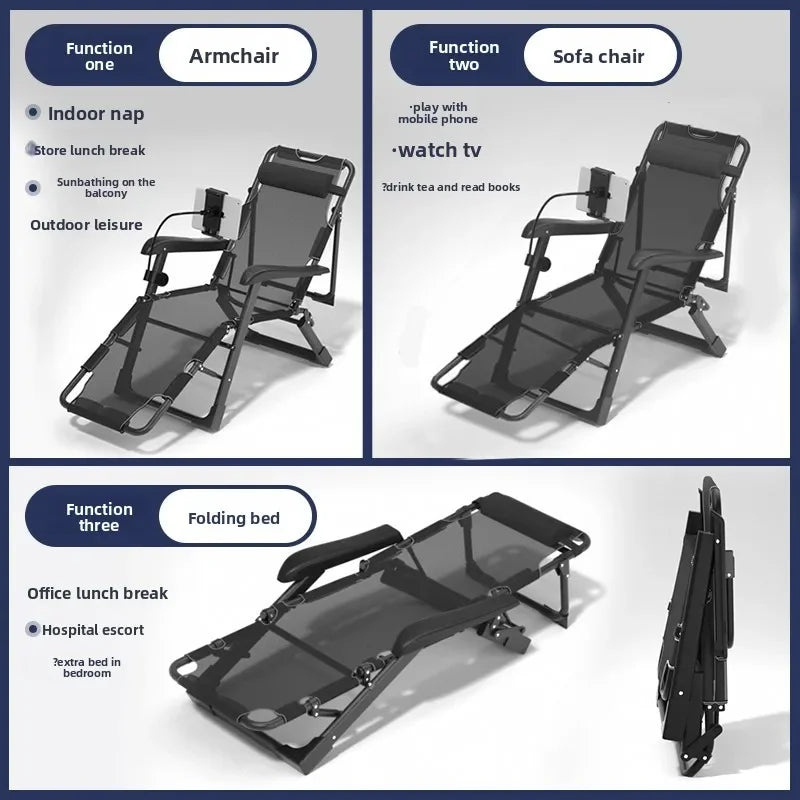 Folding recliner office siesta siesta bed summer balcony home leisure backrest outdoor chair Oasis Select