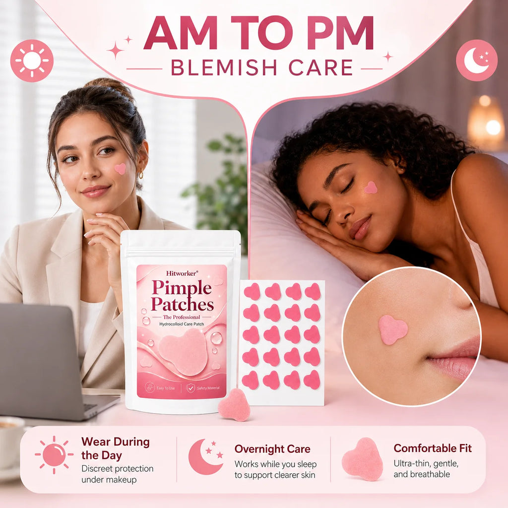 Pink Hydrocolloid Pimple Patches Cute Cloud Shaped Acne Spot Stickers Ultra-Thin Blemish Cover for Daily Skincare Oasis Select