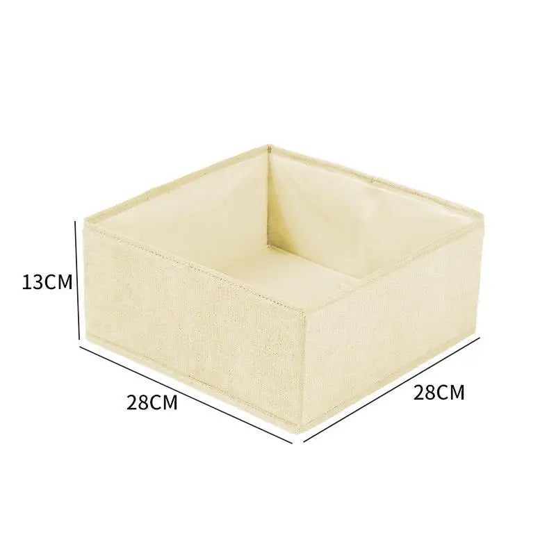 Clothes Organizer Storage Box Underwear Bra Socks Cabinet Drawer Organizer T-Shirt Storage Basket Wardrobe Storage Organizers Oasis Select L Beige
