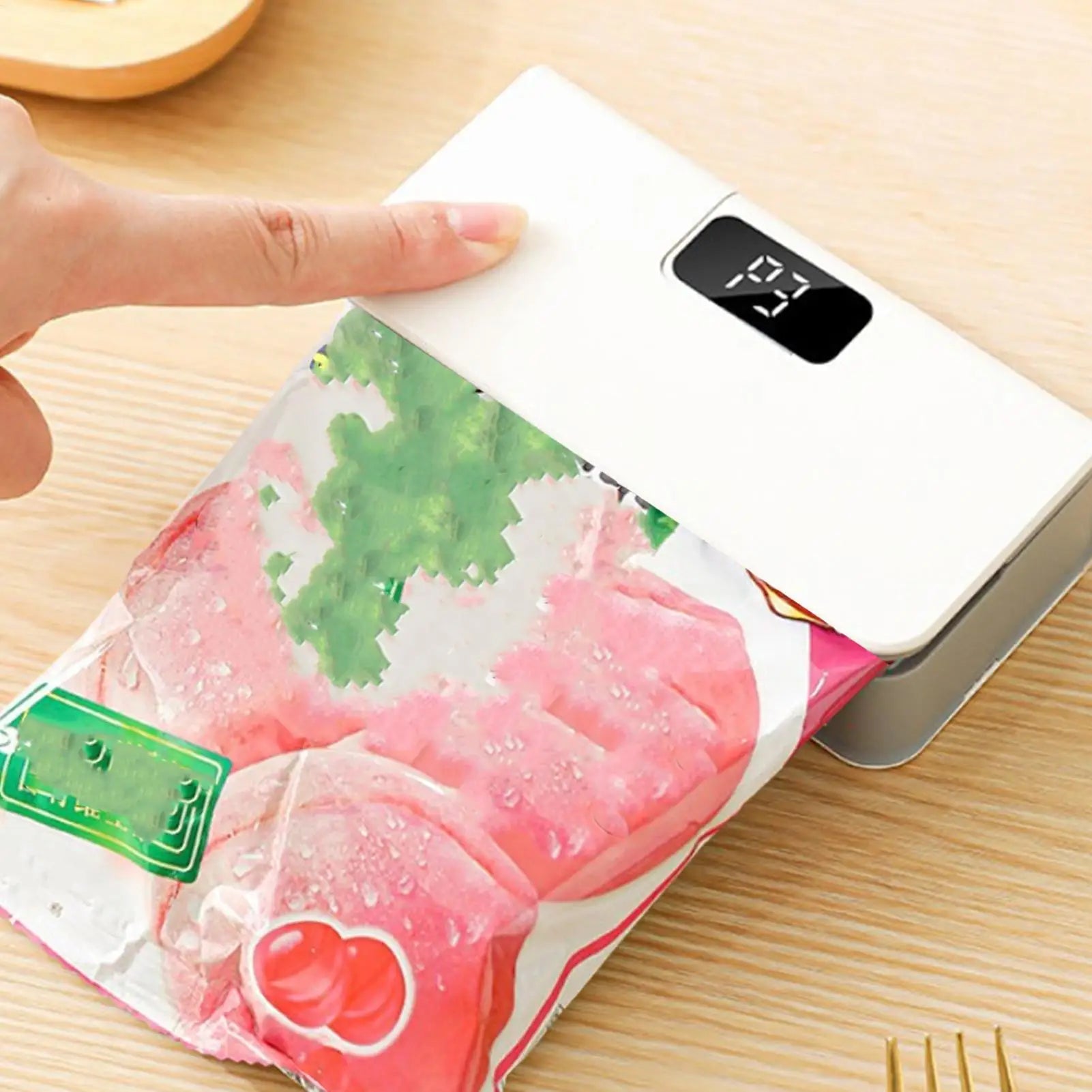 Mini Plastic Bag Sealer Heat Bag 2 In 1 Chip Bag Sealer And Cutter Vacuum Sealer Fridge Magnet Small Bag Sealer Rechargeable Oasis Select