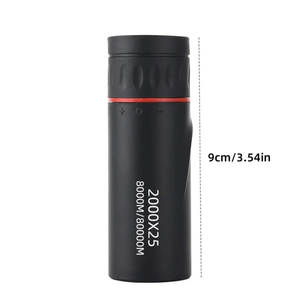 New 2000x25 HD Monocular Telescope Mini Portable Mobile Phone Telescope with Holder Camping Hunting Birdwatching Telescope Oasis Select