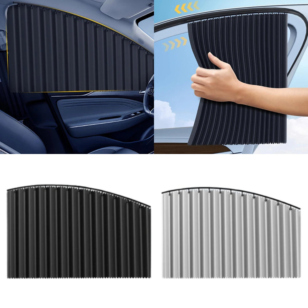 Car Side Window Sun Shade Curtains | UV Block Foldable Cover