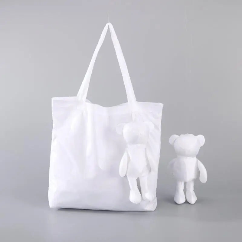 Cute Doll Mini Foldable Shopping Bag Women's Portable Tote Bag 인형 미니 접이식 쇼핑백 Сумка женская Reusable Pouch Oasis Select A11