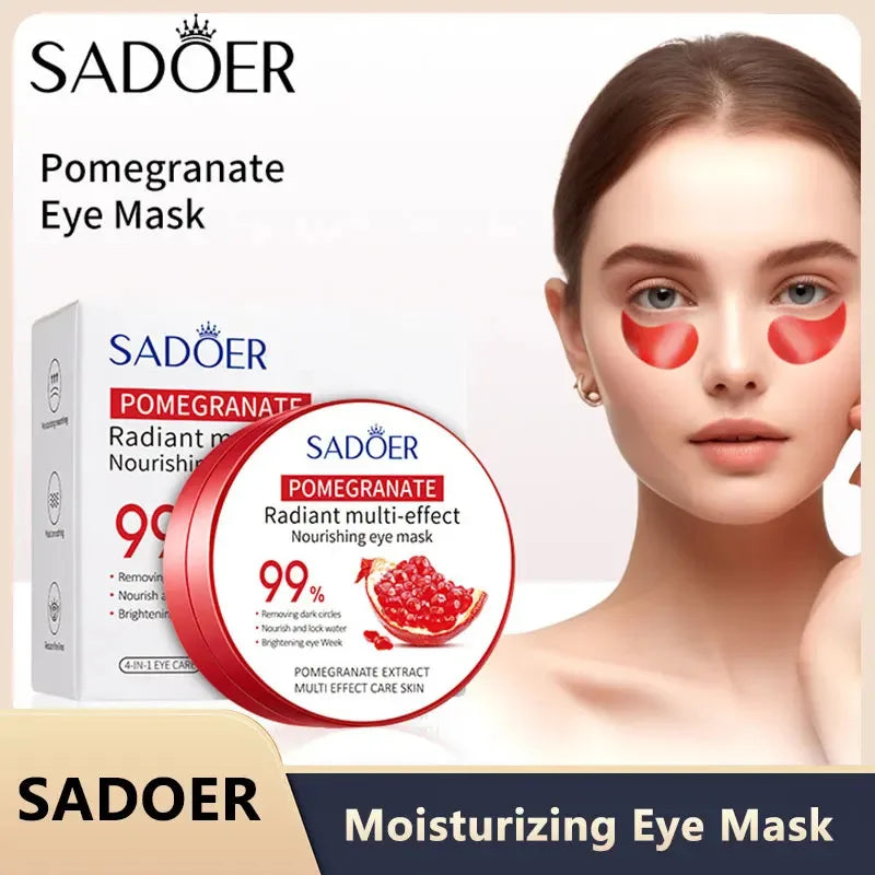 SADOER Red Pomegranate Eye Patches 60pcs – Moisturizing Mask Eye Mask Patches Oasis Select