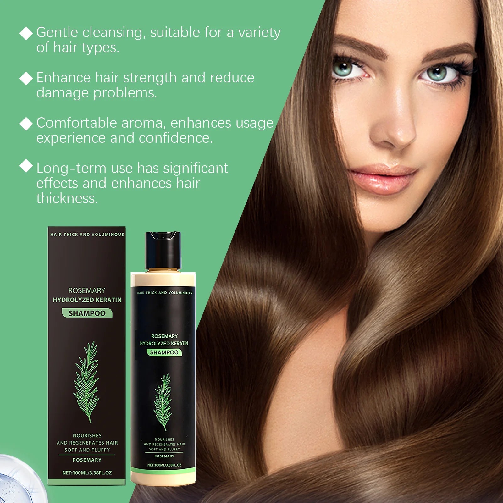 Rosemary Oil Shampoo – Volumizing & Keratin Scalp Care 100ml Rosemary Hair Shampoo Oasis Select