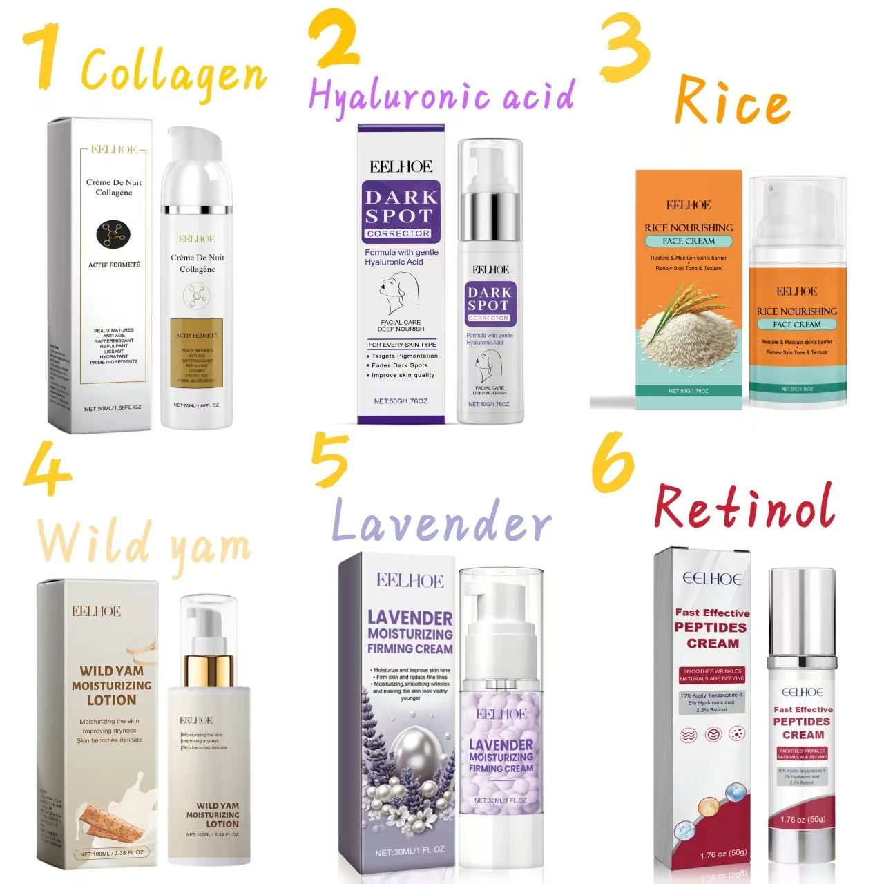 Eelhoe Anti-Aging Firming Face Cream – Day & Night Moisturizer Anti-Aging Face Cream Oasis Select