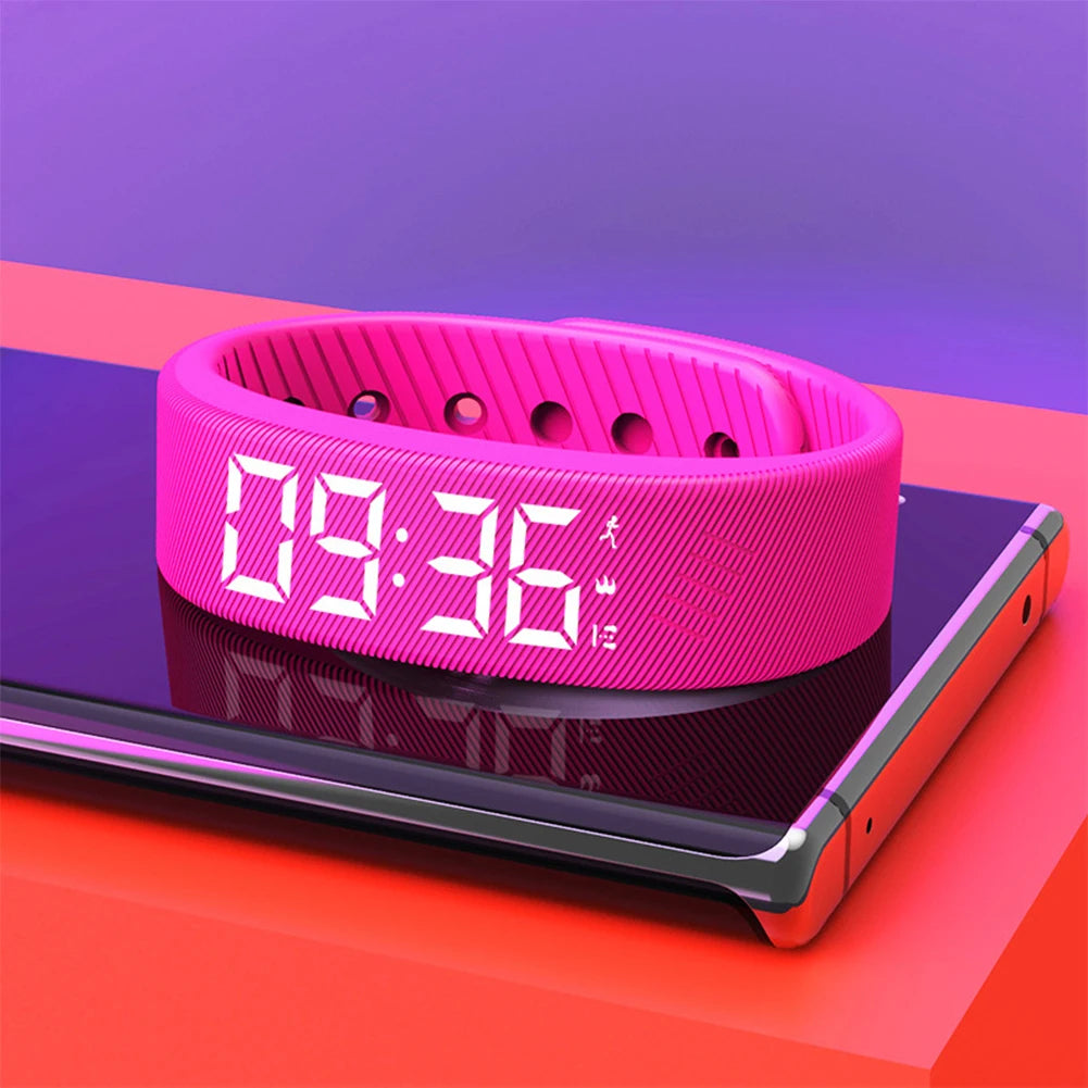 LED Digital Smart Wristbands Waterproof Smart Clock Smartband With Running Pedometer Monitor Smart Band Vibration Alarm Reminder Oasis Select