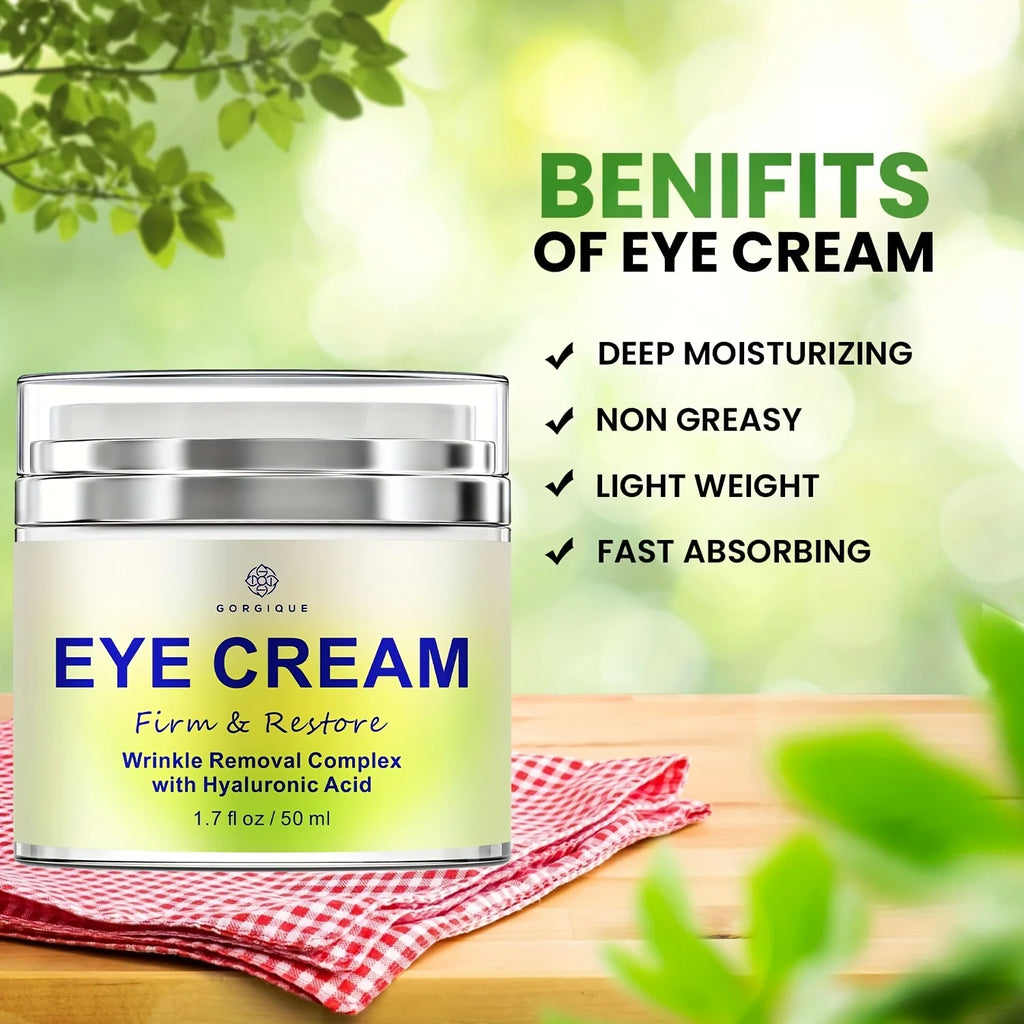 GORGIQUE Under Eye Cream Hyaluronic Acid – Firming & Brightening Under Eye Cream Oasis Select
