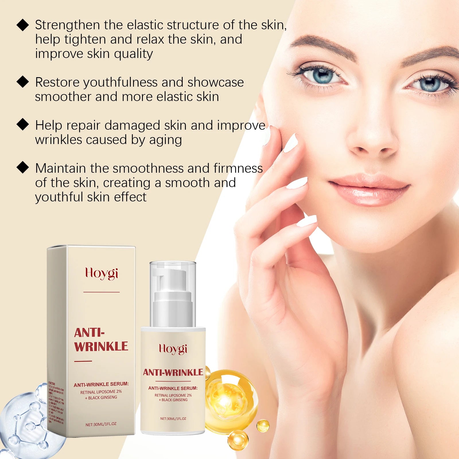 Seoul 1988 2% Retinal Faded Wrinkle Serum Ginseng Facial Essence Firm Shrink Pores Brightening Face Moisturizer Korean Skincare Oasis Select