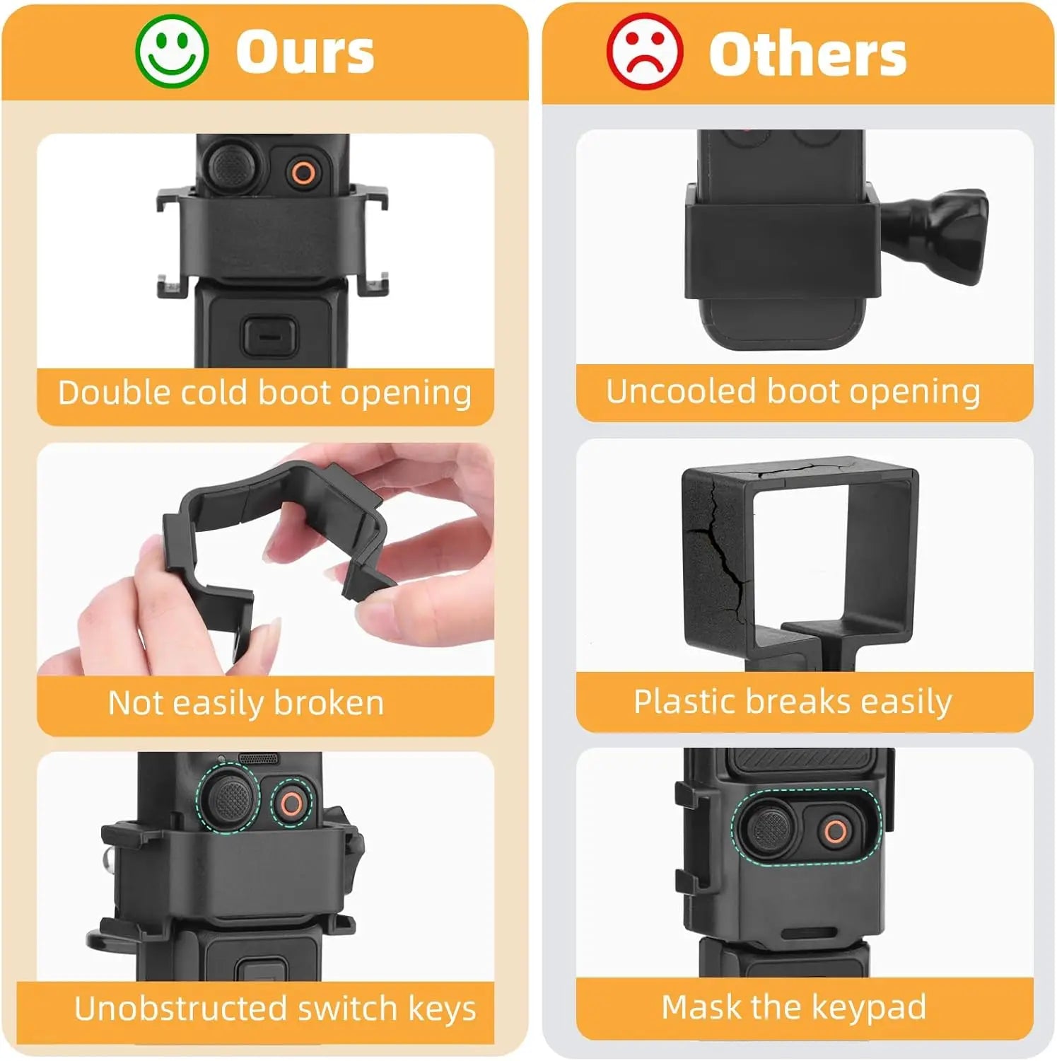 DJI Osmo Pocket 3 Extension Adapter & Dual Cold Shoe Mount