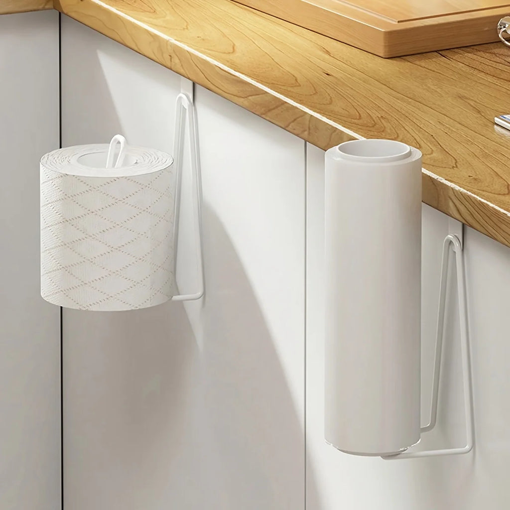 Toilet Paper Holder - Easy Install Wall Mount Bathroom Tissue Roll Hanger with Painted Finish Space Saving No-Drill Design Oasis Select