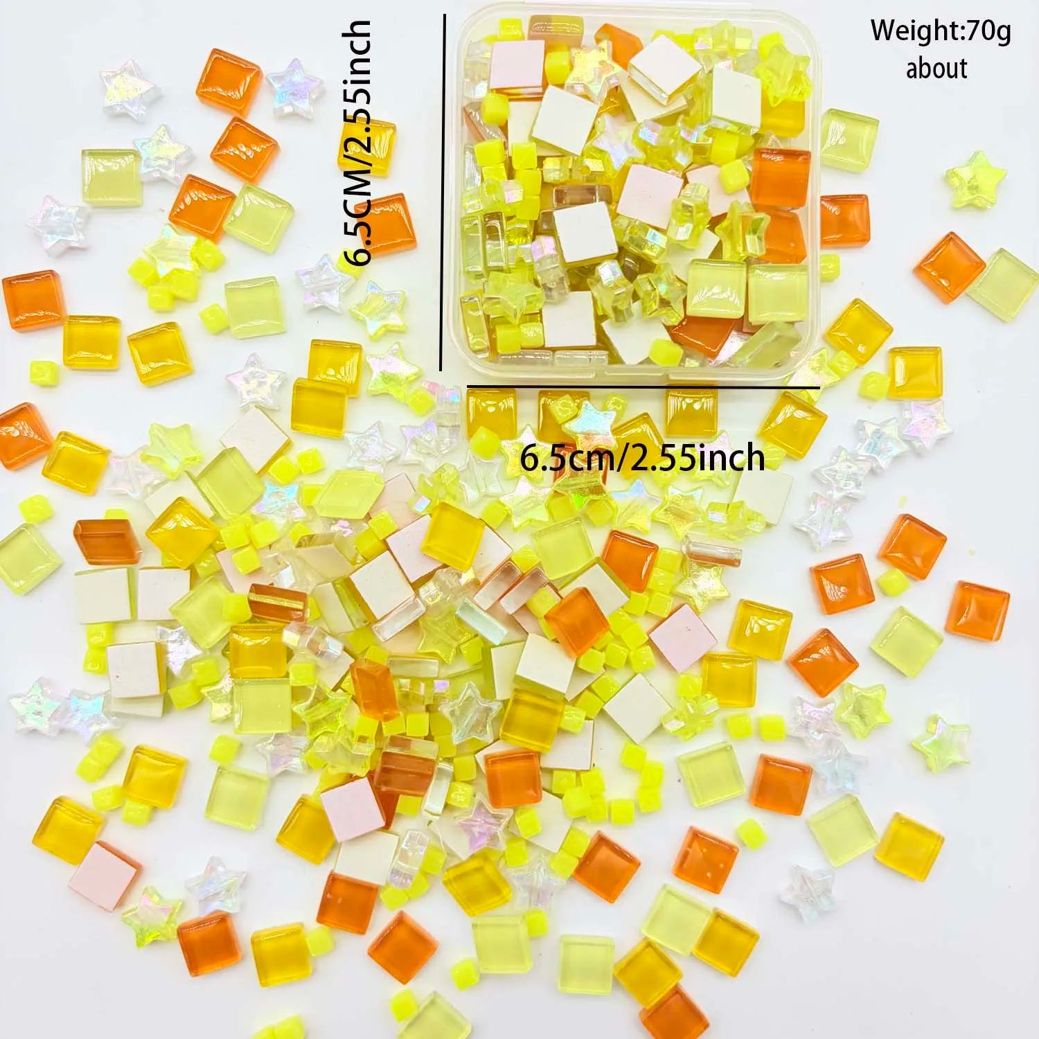 1 Box Glitter Multicolor Mosaic Tiles Handmade Craft Mosaic Crystal Glass Supplies Art Mosaic Making Home Decor Oasis Select D