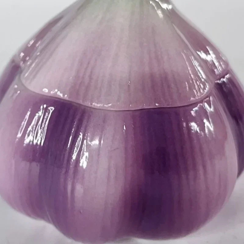 Purple Garlic Ceramic Storage Jar Kitchen Storage Container Candy Nut Jar Storage Box Home Decoration Oasis Select