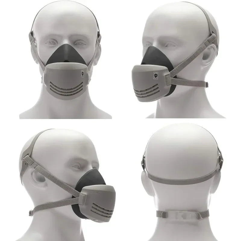 Industrial Dust Mask Reusable with Filter Cotton Dust Respirator Half-face Industrial Construction Anti-smog Safety Gas Mask Oasis Select