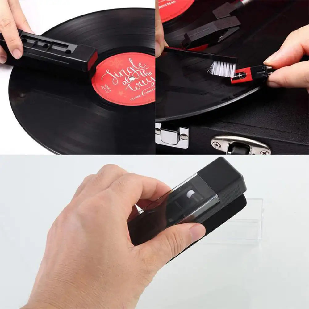 3-Piece Vinyl Record Cleaning Kit – Anti-Static Dust Brush