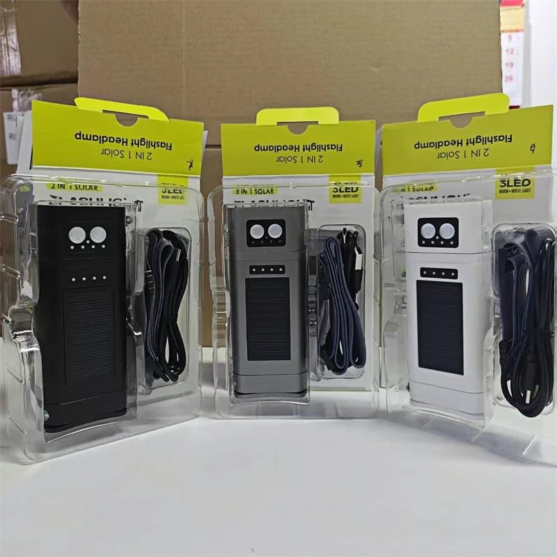 SHINEKNOT Solar Power Bank LED Flashlight 800LM | Waterproof