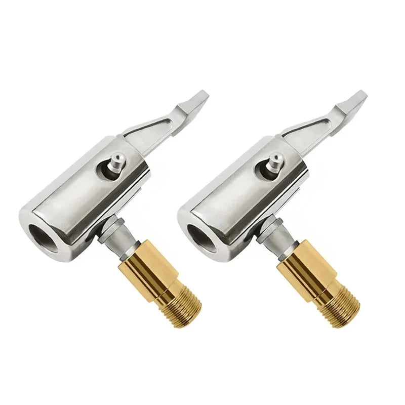 Portable Inflatable Pump Connector for Car Tire Air Chuck Compressor Can Be Deflated Valve Adapter Tire Inflator Tire Chuck Oasis Select 2pcs not deflated