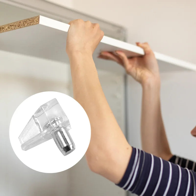 Transparent Shelf Support Pegs – Cabinet & Wardrobe Studs 10–500 PCS