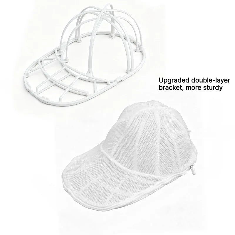 Upgraded Double Layer Detachable Hat Washer for Washing Machine, Anti-Deformation Baseball Cap Cleaning Bag with Fixed Bracket Oasis Select Double layer rack