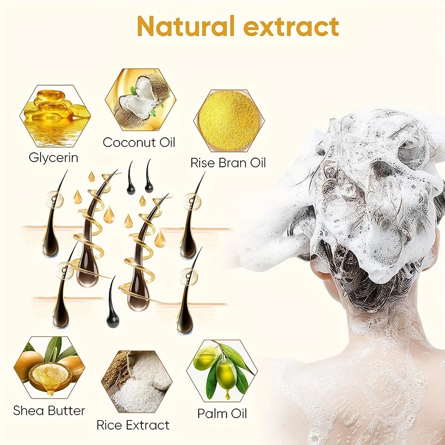 GZE Rice Water Shampoo Bar & Solid Conditioner | Dry Hair