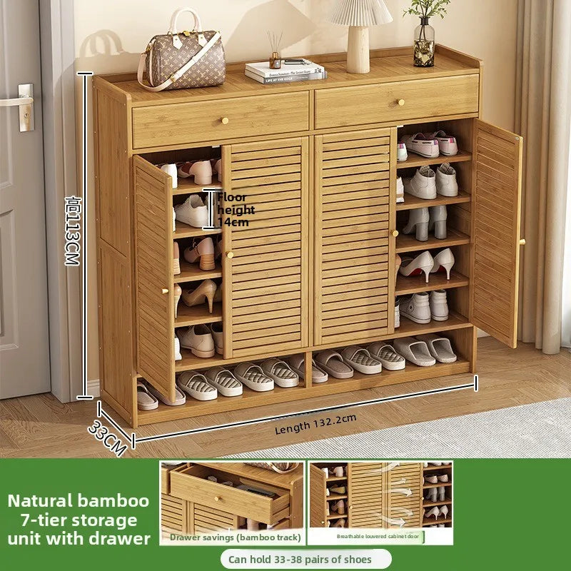 Multifunctional shoe cabinet, large capacity at home door with drawers, multi-layer dust-proof shoe rack Oasis Select 4-132-7-2-113