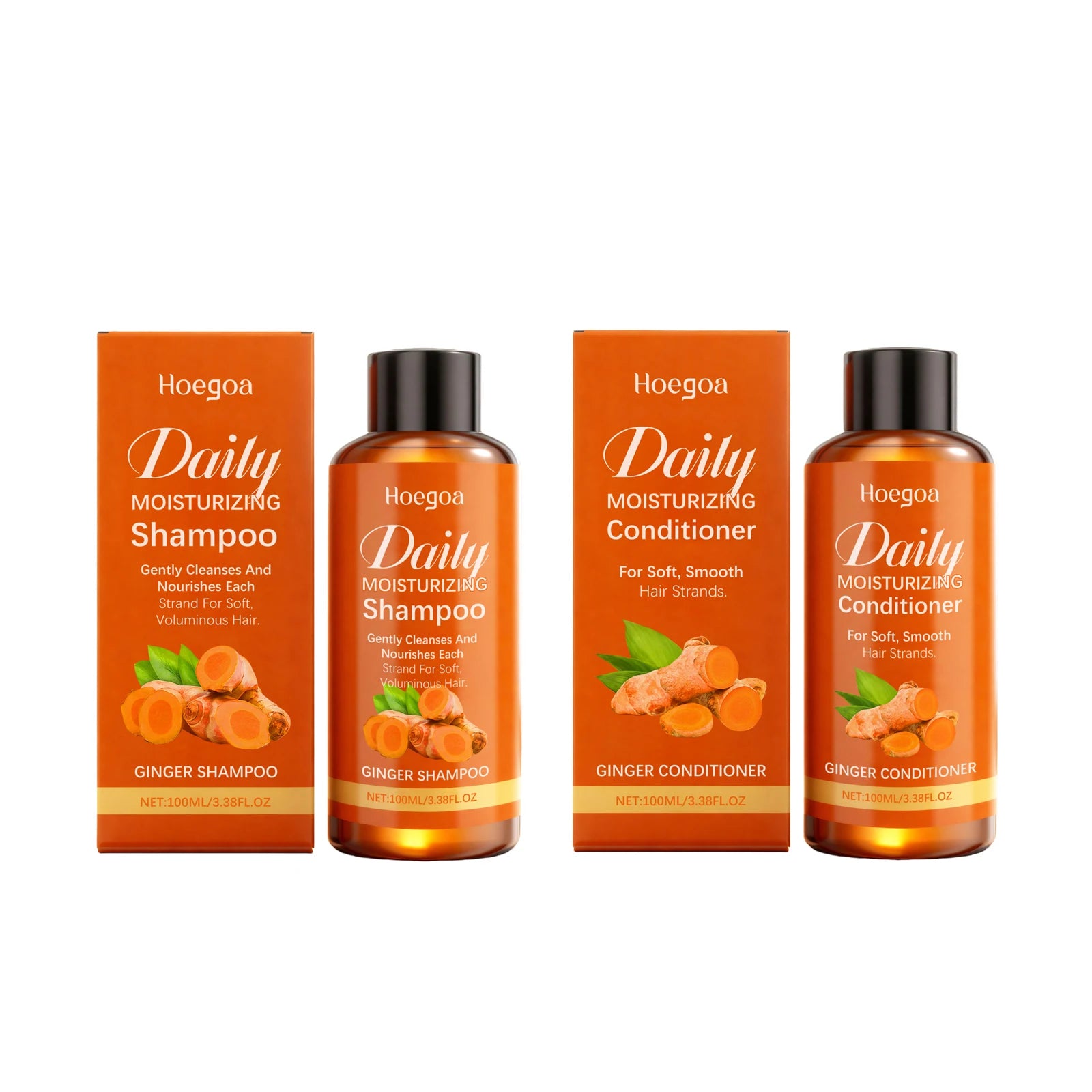Ginger Shampoo Thicken Volumizing Shampoo Repair Damaged Hair Conditioner Anti Hair Loss Hair Regrowth Cleansing Scalp Hair Care Oasis Select 2PCS combo set