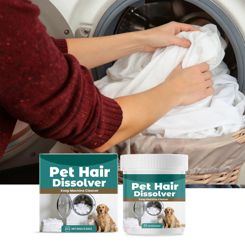 Pet Hair Dissolver Gentle Deep Cleaning Dissolving Agent Dog & Cat Hair Remover Dissolver for Clothes Odor Stain Laundry Washer Oasis Select