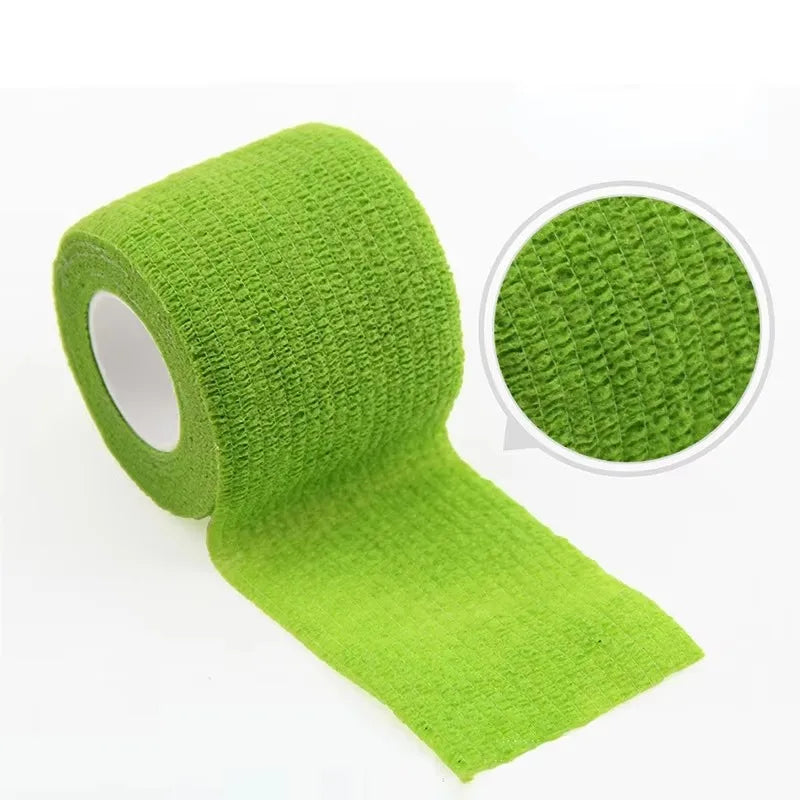1Rolls Self Adhesive Elastic Sports Bandage Wrap - Joints & Limbs & Pet Protection | Athletic Injury Tape | Compression Strap Oasis Select Grass green 2.5cm