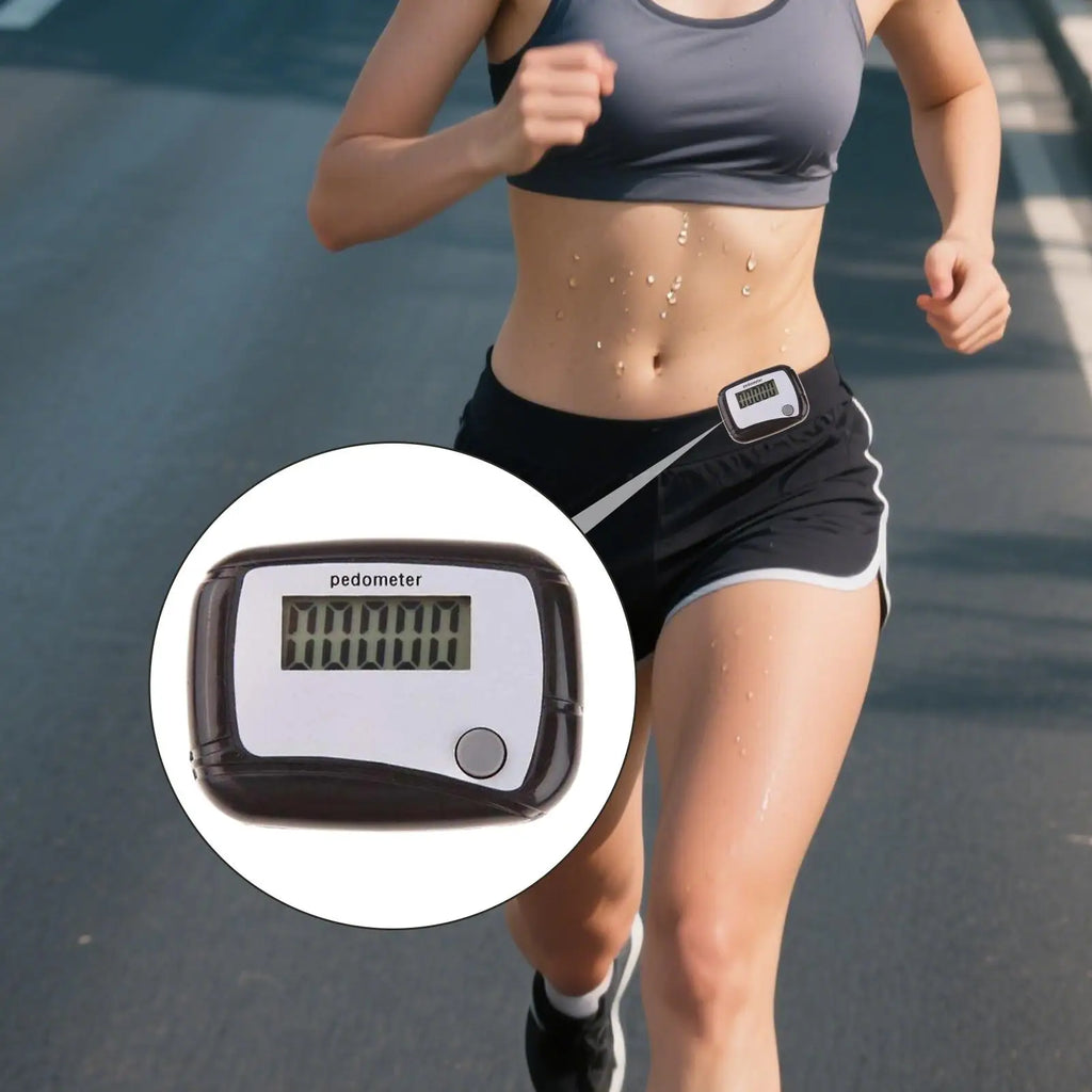 Small Pedometer Mile Counter for Walking Daily Target Monitor Digital LCD Pedometer for Senior Travel Hiking Outdoor Swimming Oasis Select