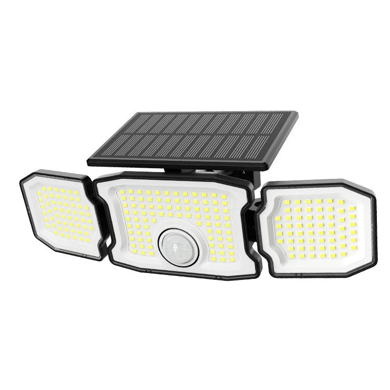 Solar LED Wall Light IP67 Waterproof | 3-Head Rotatable Garden Lamp