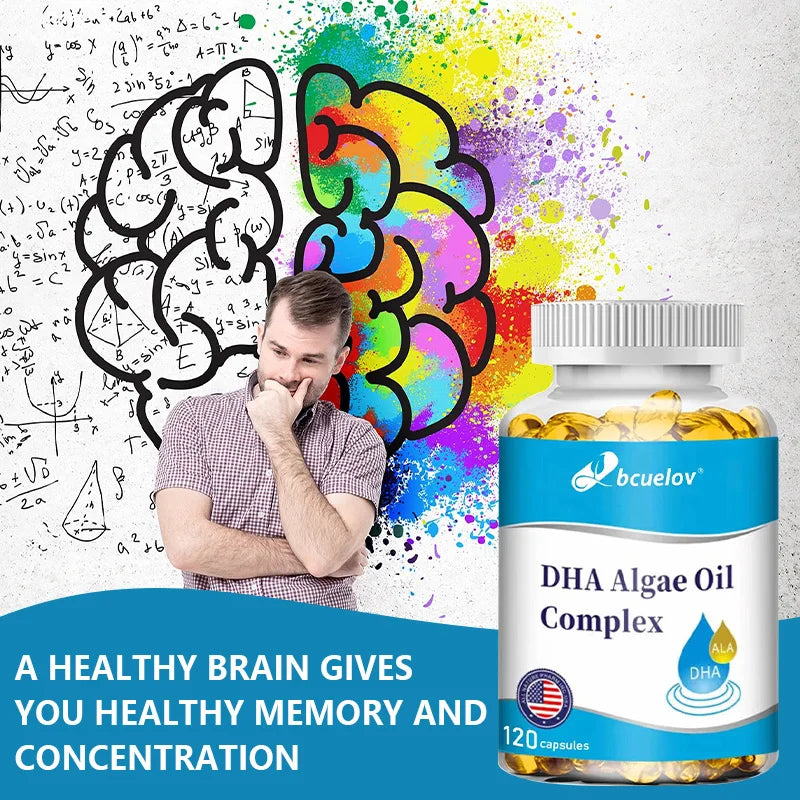 Algae Oil Omega-3 DHA & EPA Capsules | Vegan Brain & Eye Support