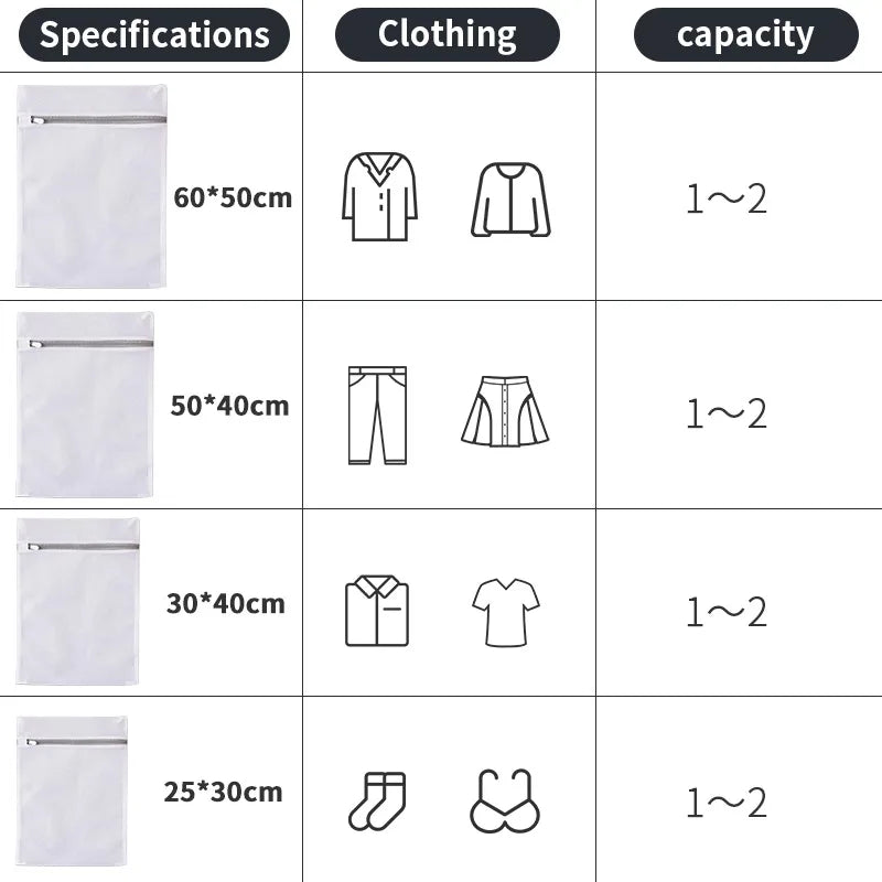 1-10PCS White Durable Honeycomb Mesh Laundry Bags for Delicates Net Fabric Durable and Reusable Delicate Wash Bag Oasis Select
