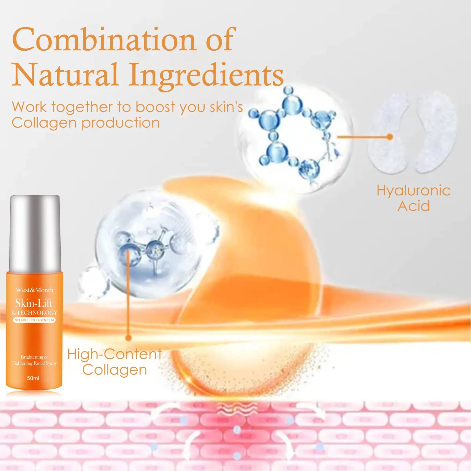 West Month Collagen Eye Spray – Anti-Wrinkle & Firming Mist Eye Serum Spray Oasis Select
