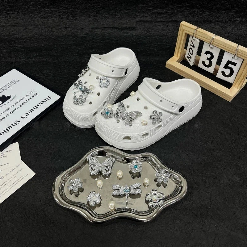 Butterfly Fashion Shoe Accessory Set, decorative shoe buckles, removable, suitable for sandals and flip-flops. Oasis Select