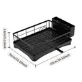 Bowl rack Single layer tableware storage rack Multifunctional sink rack Dish drain rack Oasis Select black