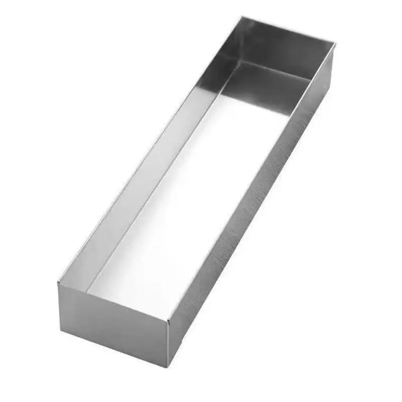 High Quality 40cm Thickened Stainless Steel Tiramisu Cake Mold Rectangular Square Fixed Mold Oasis Select A Silver