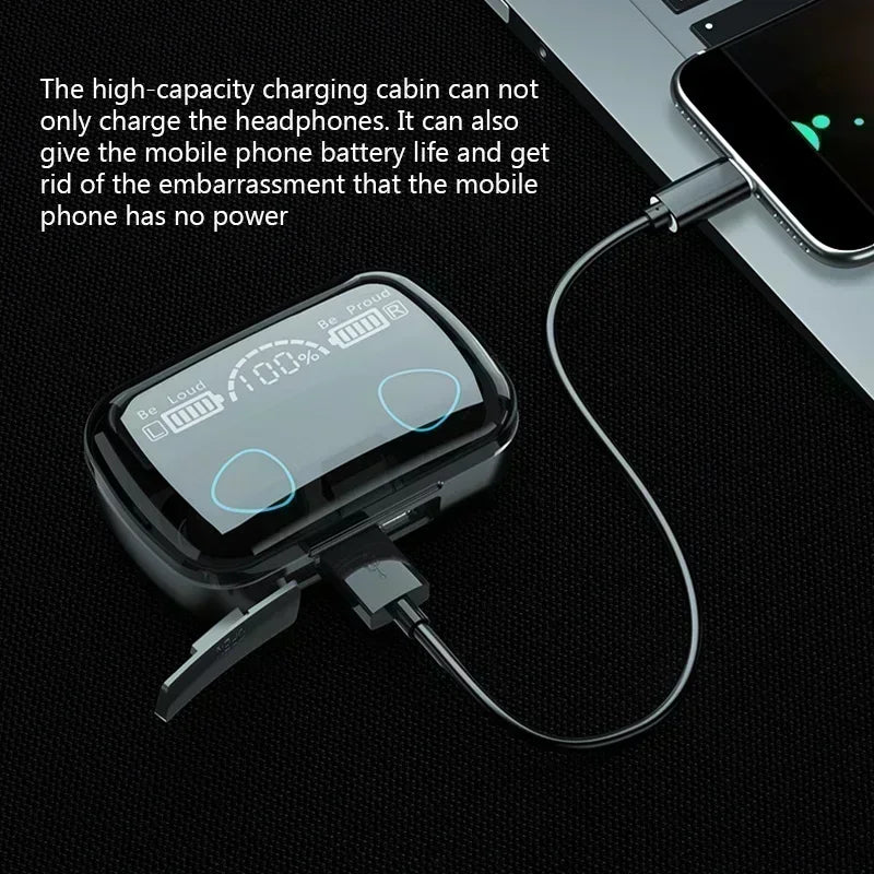 Bluetooth hands-free LED Dispay headset Bluetooth HiFi stereo music wireless earplug waterproof game headset Oasis Select