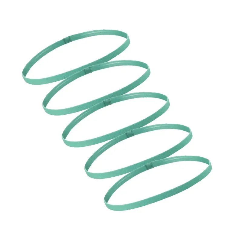 5/10pcs Sweat Absorbing Moisture Non-Slip Sports Hair Band Running Mountaineering Badminton Multifunctional Elastic Hair Band Oasis Select green-5pcs
