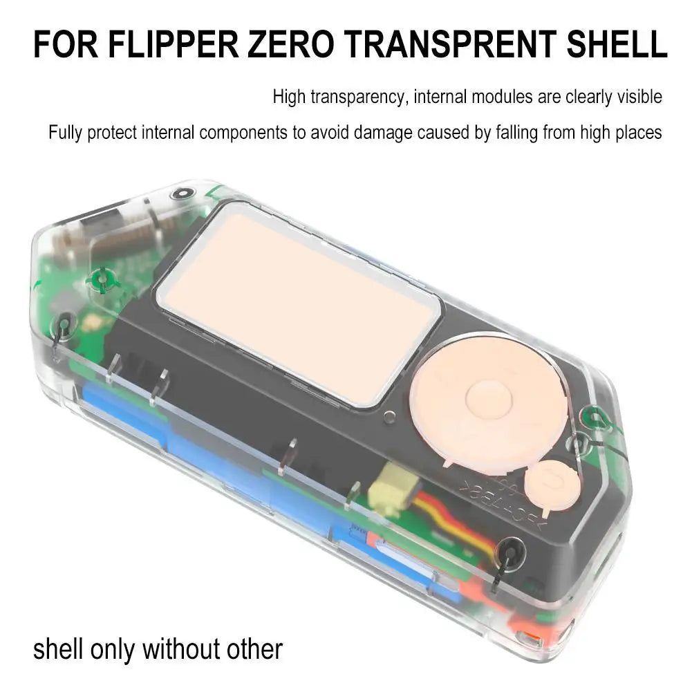 Flipper Zero Transparent 3D Printed Shell | High-Clarity Case