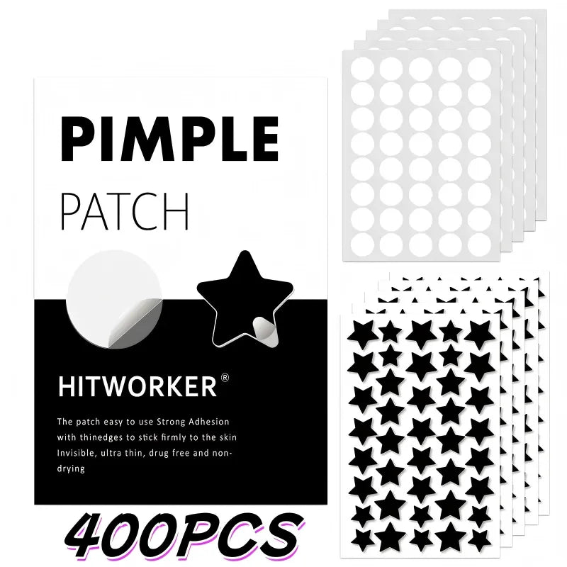 400/800pcs Hydrogel Acne Patch, Black Star and Round Cover Acne Patch, a skin care gift for men and women on Valentine's Day Oasis Select 400pcs