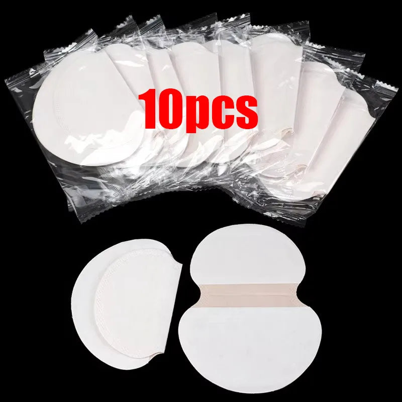 10/30/60pcs White Unisex Sweat Pads Summer Deodorants Underarm Anti Perspiration Sweat Pads Disposable Absorb Sweat Shield Pad Oasis Select 10pcs