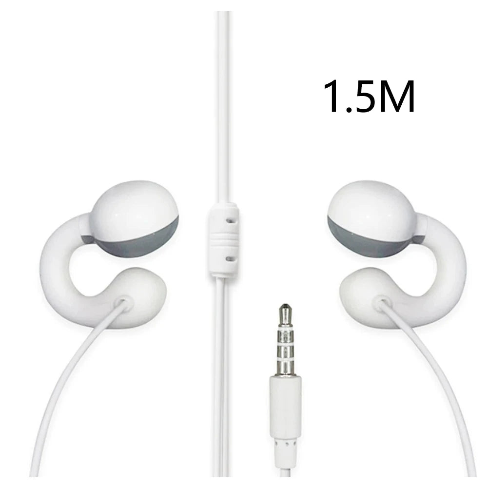 Universal Wired Clip-on Headphones Type C Stereo Sports Music Earbuds Handfree Sport Gamer Headset Earphones with HD Mic Oasis Select 1.5m white no mic