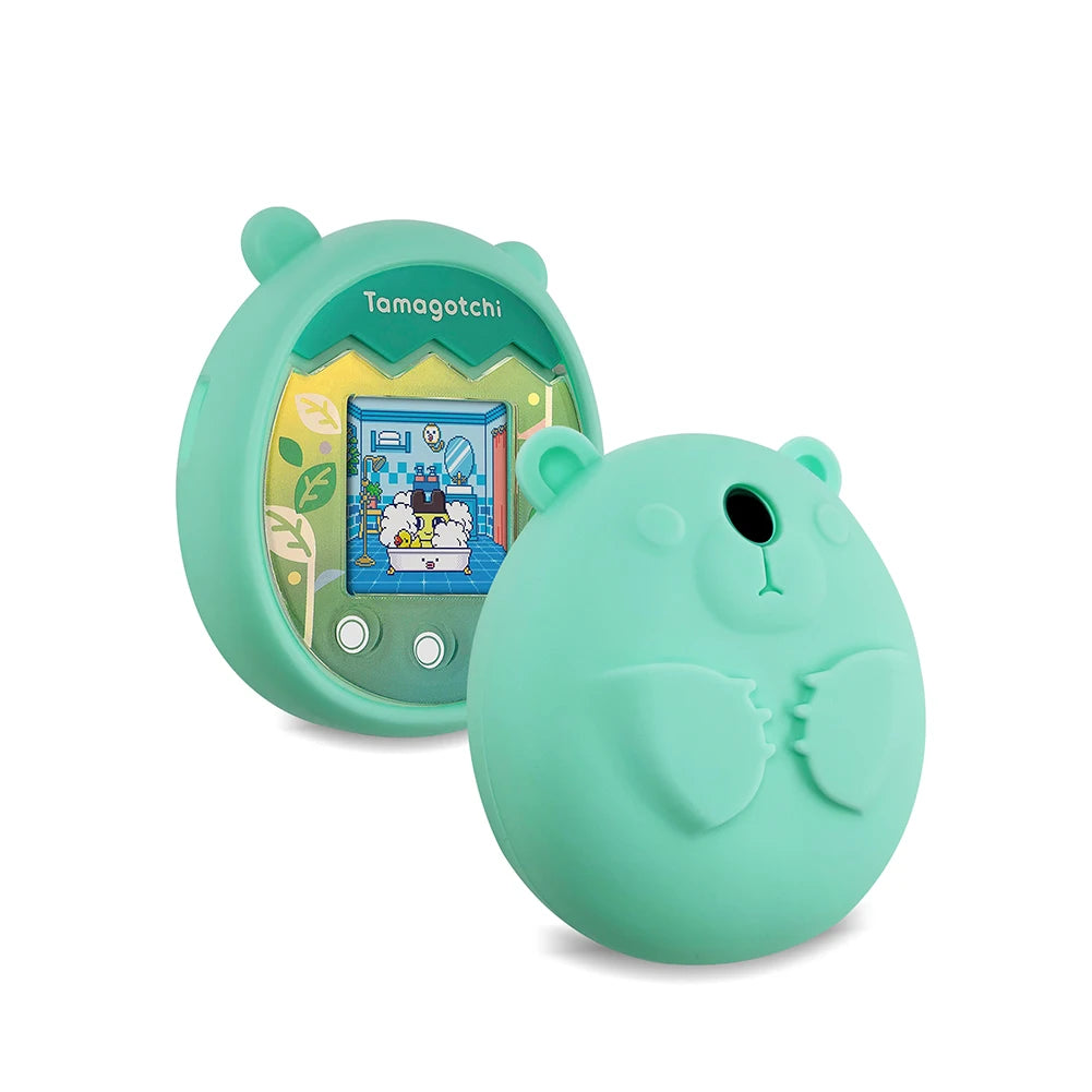 Protective Skin Sleeve Shell Anti-ScratchSilicone Case Protective Case with Hand Strap Anti-drop for Tamagotchi Pix Accessories Oasis Select Retro green D China Mainland