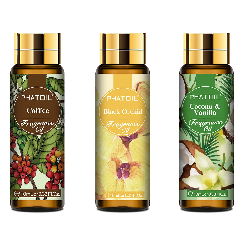 PHATOIL 10ml Aromatherapy Fragrance Oils – Diffuser & DIY Scents