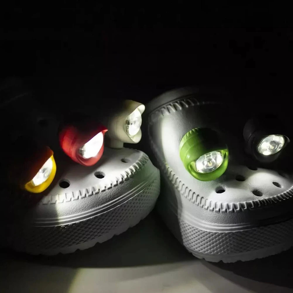 LED Clog Shoe Lights – 2pc USB Rechargeable Waterproof Headlights Shoe Lights Oasis Select