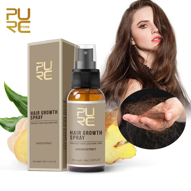 PURC Ginger Hair Growth Spray & Oil Set – Root Strengthening Hair Growth Set Oasis Select China Mainland 20ml and 30ml