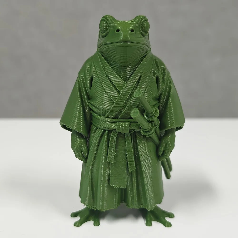 Samurai Frog Warrior Statue Decoration Unique Cool Desktop Decoration Home Desktop Display Creative Festival Party Mini Figurine Oasis Select