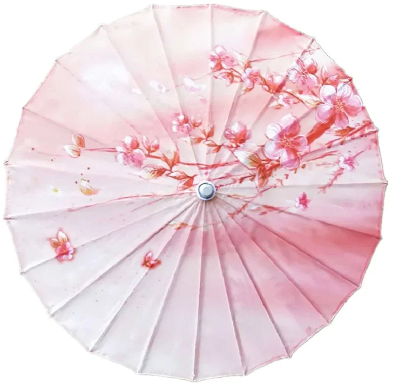 Oil-paper Fringe Rainproof Cloth Umbrella Ancient Props Hanfu Dance Umbrella Performance Classical Decorative Craft Umbrella Oasis Select 25 24K Bamboo