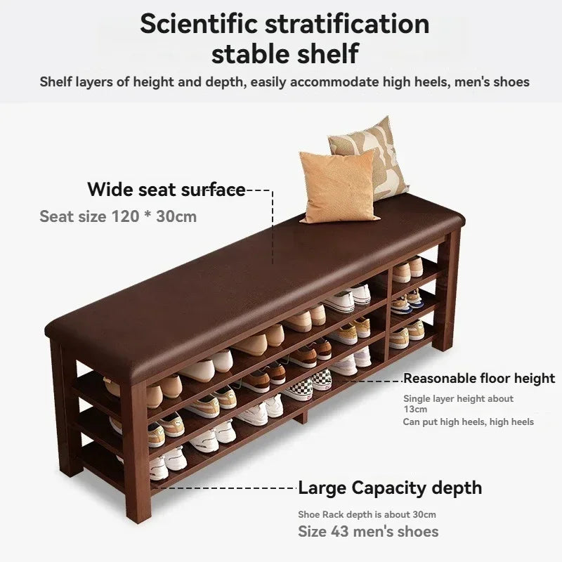 Shoe changing stool at the entrance, shoe wearing stool at the entrance, integrated seating stool, soft bag shoe rack, and seate Oasis Select